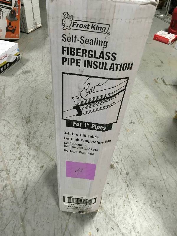 lot 4 image: Case Frost King 3 ft. Fiberglass Self-Sealing Pre-Slit Pipe Cover new