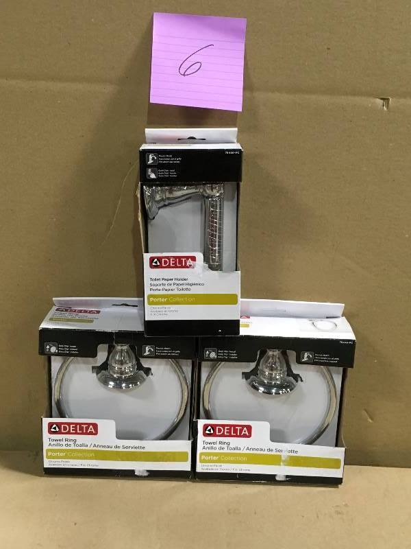 lot 6 image: Lot of 3 LIBERTY HARDWARE 78450-PC Chrome Toilet Paper Holder New