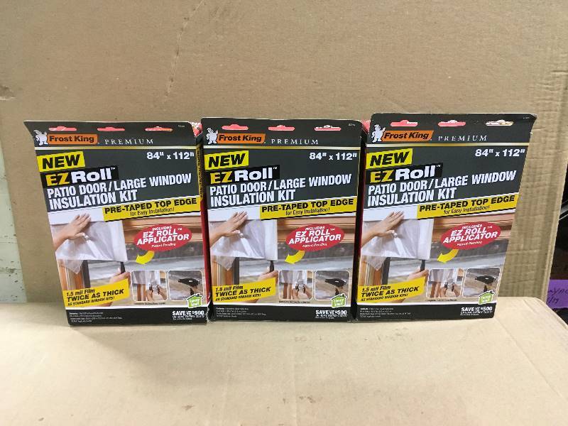 lot 12 image: Lot of 3 FILM SHRINK WINDOW PATIO KIT new