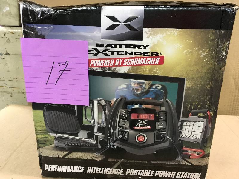 lot 17 image: Schumacher Battery Extender 12-Volt, 1,200 Amp Battery Jump Starter  in good condition