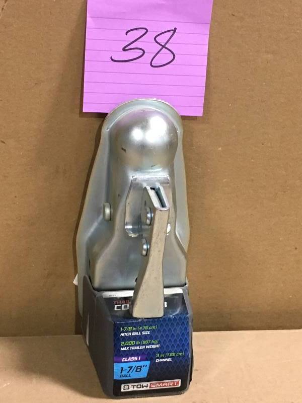 lot 38 image: TowSmart 1-78 in. Ball Coupler with 3 in. Channel Width  in good condition