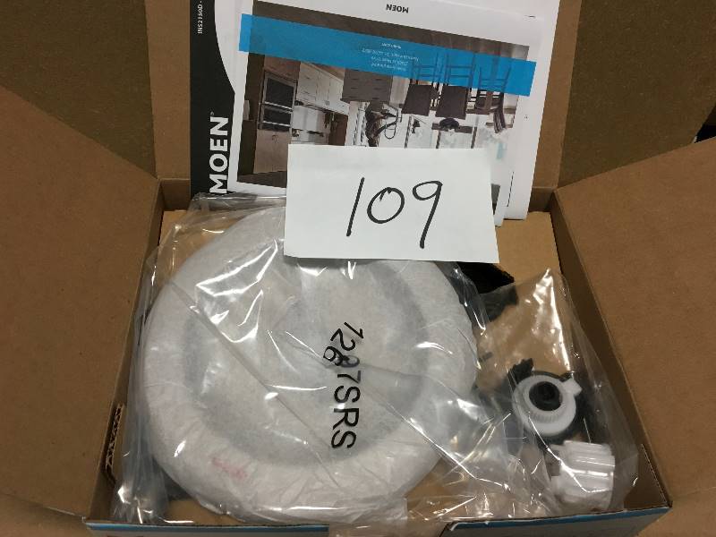 lot 109 image: Banbury Single-Handle 1-Spray 1.75 GPM Shower Faucet with Valve in Spot Resist Brushed Nickel  in good condition