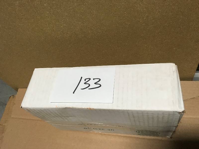 lot 133 image: Florida Tile Home Collection Michelangelo White 3 in. x 12 in. Porcelain Floor and Wall Bullnose Tile  in good condition