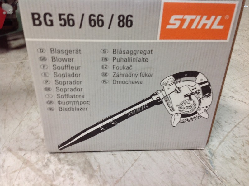 lot 151 image: Stihl Bg56c Commercial Hand Held Gas Powered Leaf Blower Not used
