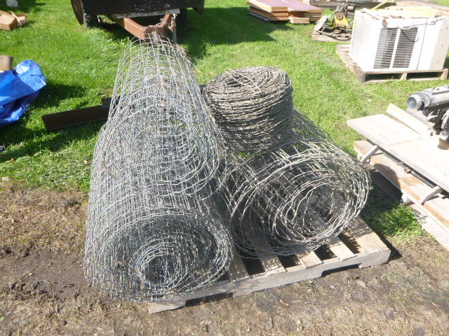 lot 100 image: Woven and Barbed Wire