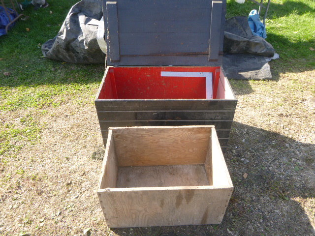 lot 131 image: Wooden Chest and Wooden Box
