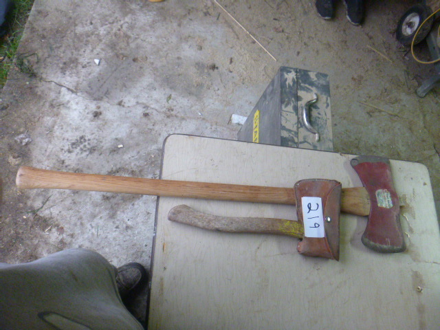lot 219 image: Axe and Hatchet