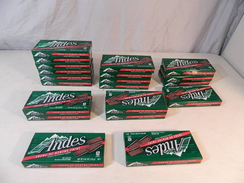 lot 18 image: 20 New Boxes of Andes Mints