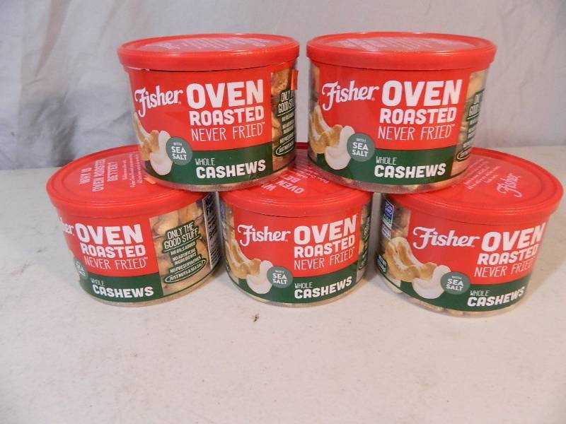 lot 30 image: 5 New Cans of Fisher Whole Cashews