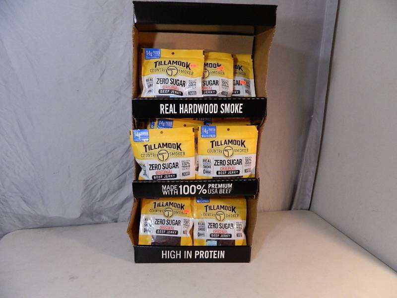 lot 64 image: 23 New Bags of Beef Jerky with Display