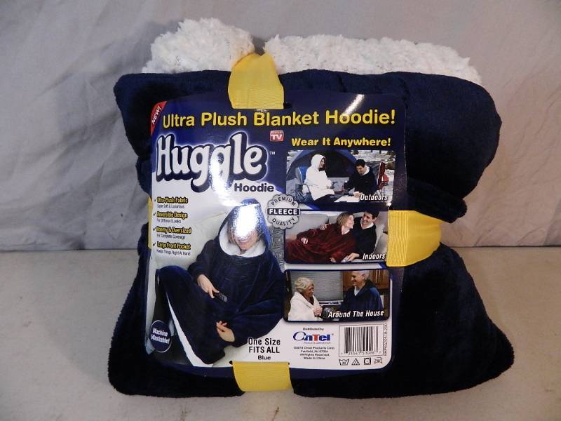 lot 71 image: New Ultra Plush Huggle Blanket Hoodie