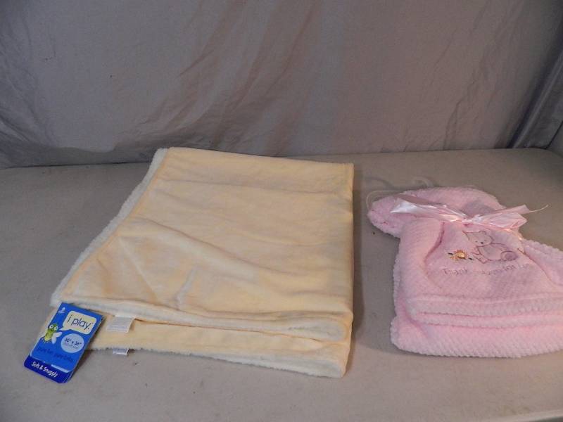 lot 79 image: Two New Soft Baby Blankets