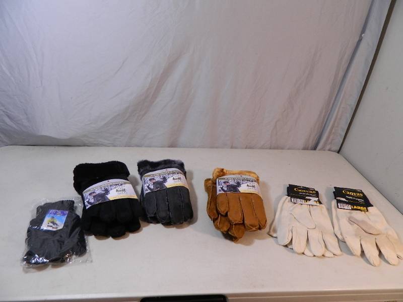 lot 103 image: 6 New Pairs of Assorted Gloves