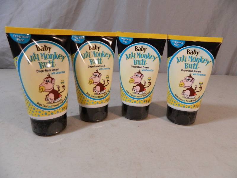 lot 170 image: 4 New Tubes of Baby Anti Monkey Butt Diaper Rash Cream