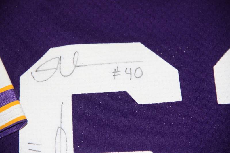 lot 7 image: Wilson Minnesota Vikings Kirk Lowdermilk Jersey Multi Auto