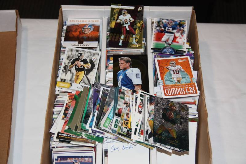 lot 22 image: Three Row Box Lot Football Cards Quarterbacks