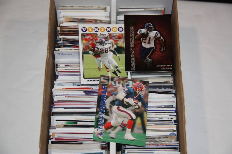 lot 29 image: Two Row Box Lot Football Cards Running Backs 2