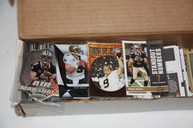 lot 39 image: Single Row Box Lot Drew Brees