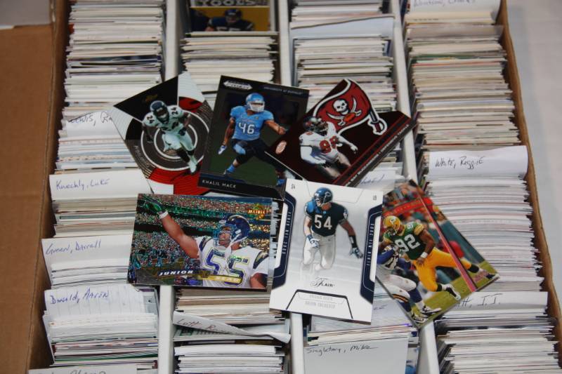lot 43 image: Four Row Box Lot Football Defensive Players