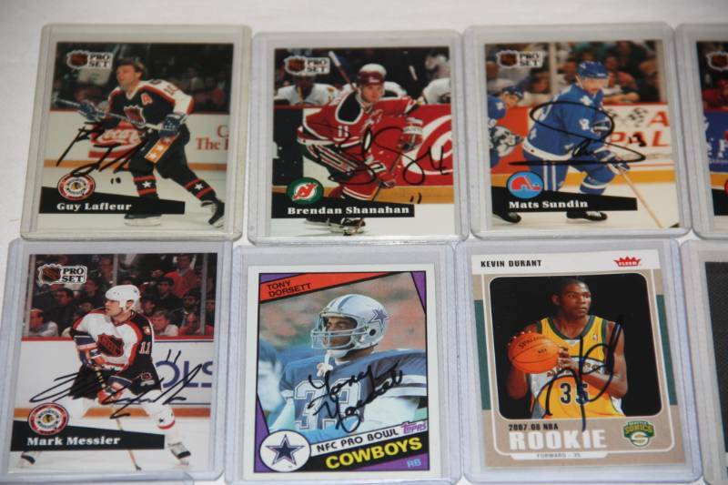 lot 68 image: Sports Card Lot In Person Auto  17 Cards  Buyer Beware