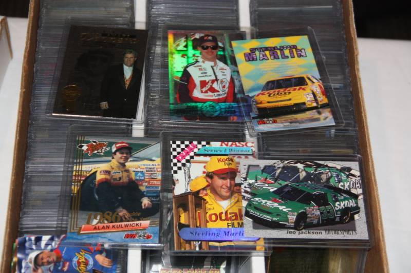 lot 77 image: Three Row Box Lot Racing Cards