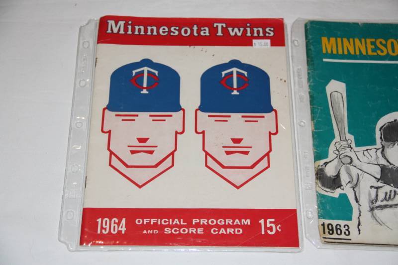 lot 82 image: Vintage Minnesota Twins Yearbook Lot 1962 1963 1964