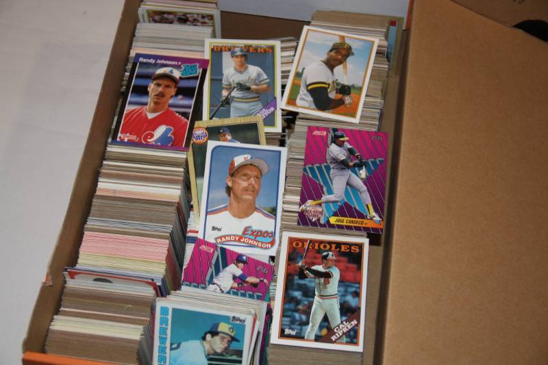 lot 88 image: Nike Shoebox full of 1980s and 1990s Star Baseball Cards