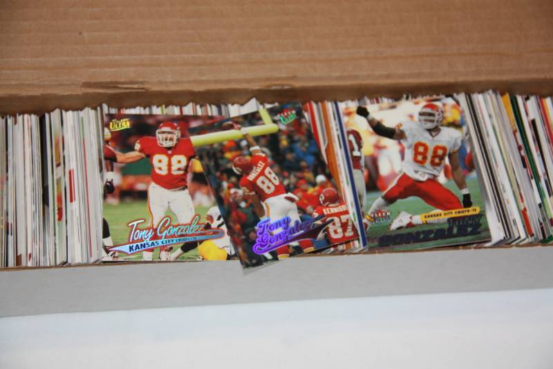 lot 97 image: Tony Gonzalez Football Card Lot  350 Cards