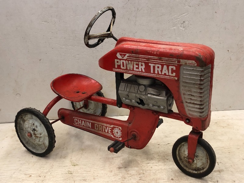 lot 24 image: Antique Peddle Tractor