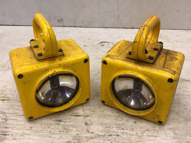 lot 36 image: (2) Antique Handheld Spotlights
