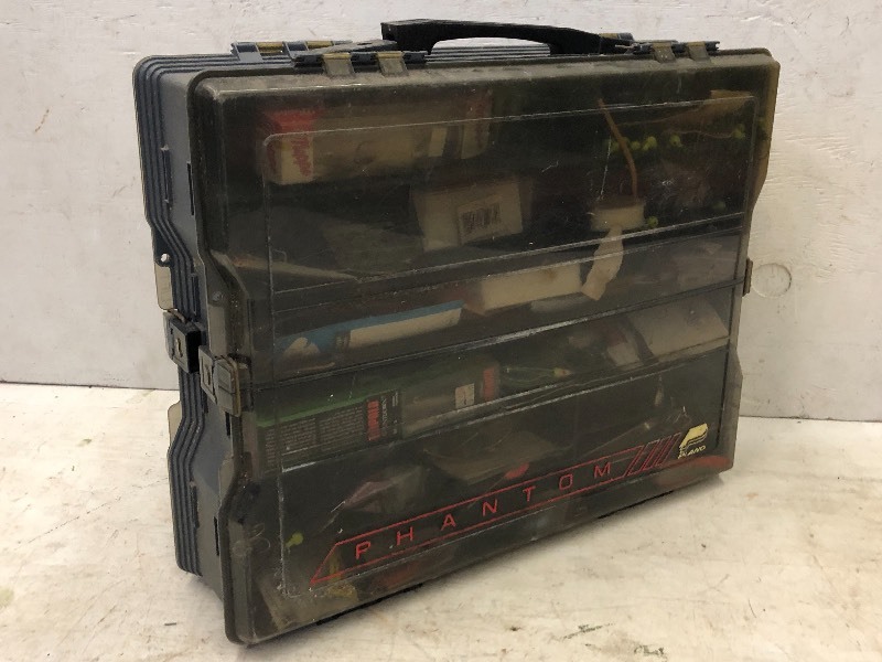 lot 37 image: Plano Phantom Double-Sided Tackle Box With Contents