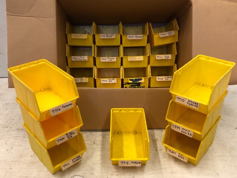 lot 40 image: Box Of Assorted Parts Bins