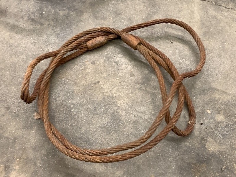 lot 25 image: Lot Of (2) Choker Cables & (1) 4-Point Lifting Harness