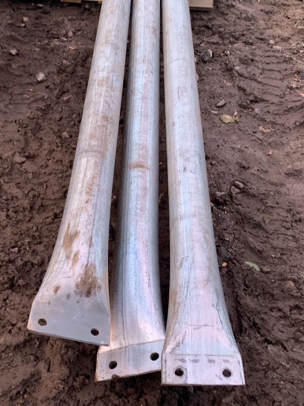(3) Galvanized Pipe Beams