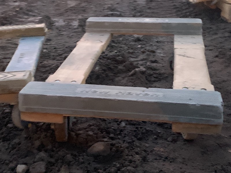 (2) Wood-Framed Floor Dollies