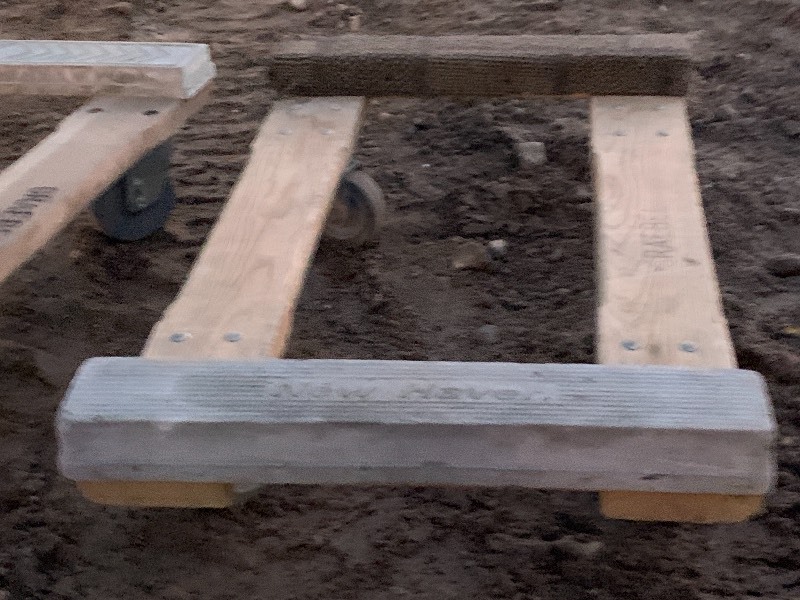 (2) Wood-Framed Floor Dollies