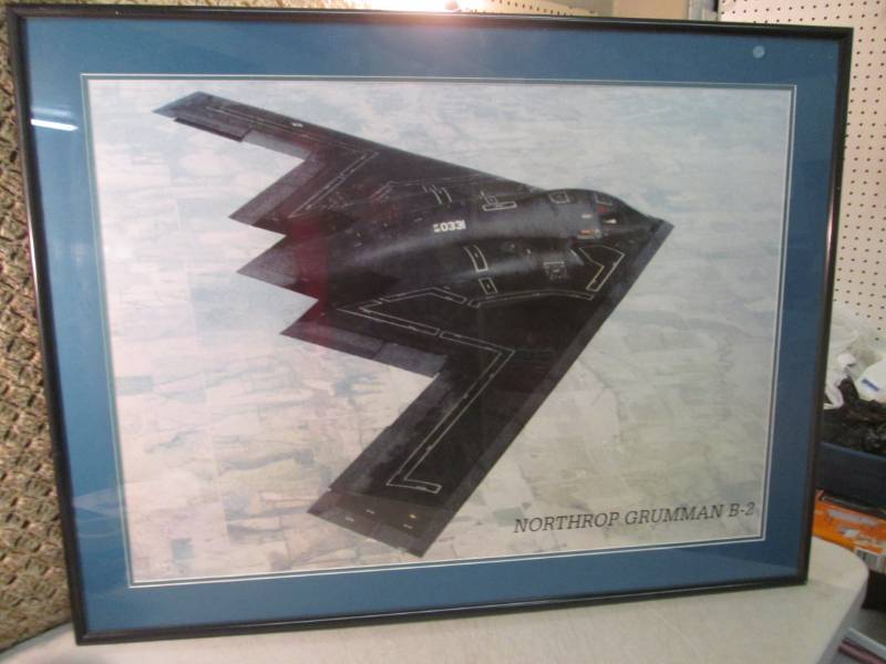 lot 1 image: Large Framed Northrop Grumman B-2 P...
