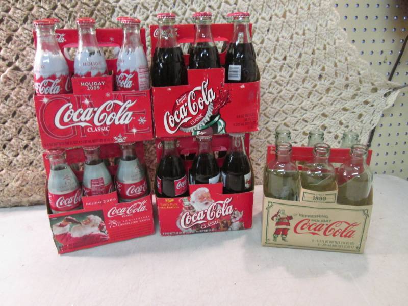 lot 35 image: 5 Assorted Coca-Cola 6-Packs Bottle...