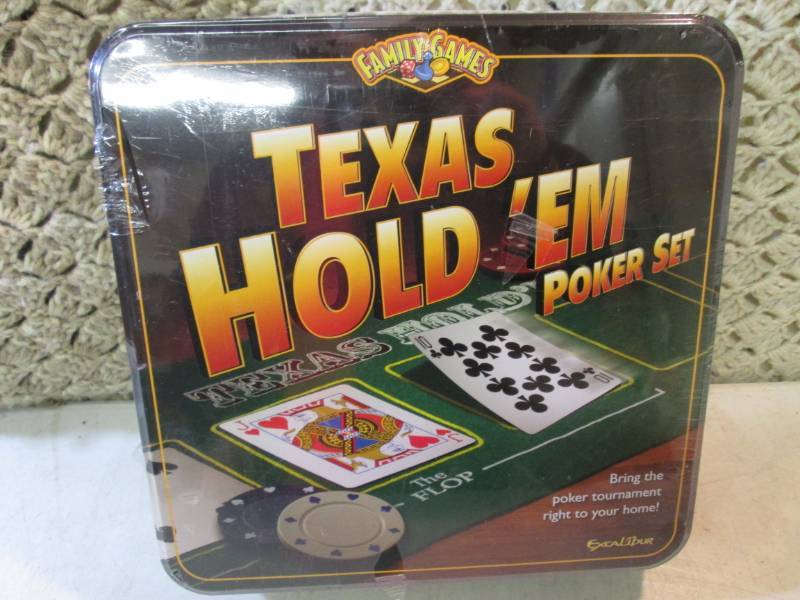 lot 51 image: Texas HoldEm Poker Set in Tin Box ...