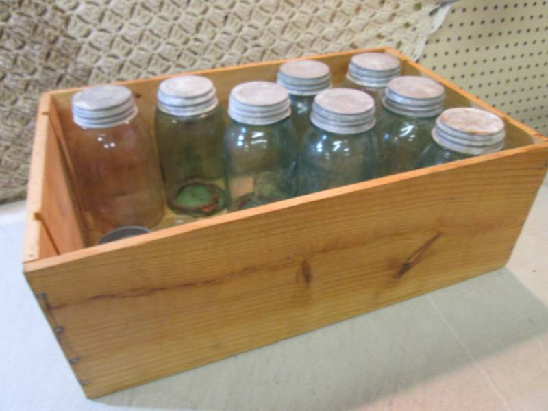 lot 78 image: Lot of Vintage Ball Canning Jars wi...