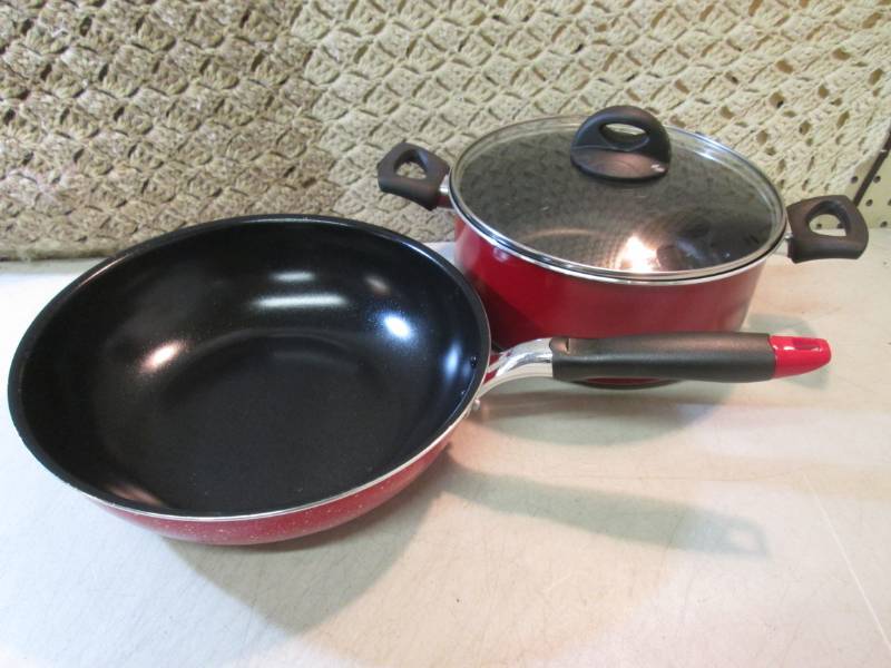 lot 93 image: Non Stick Pot with Lid and Pan  RM1...