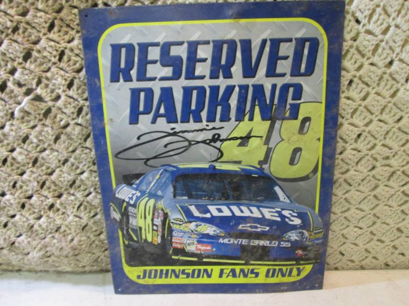 lot 98 image: NasCar Reserved Parking #48 Johnson...