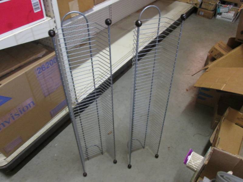 lot 108 image: Lot of 2 Metal DVD Movie Holder Sta...