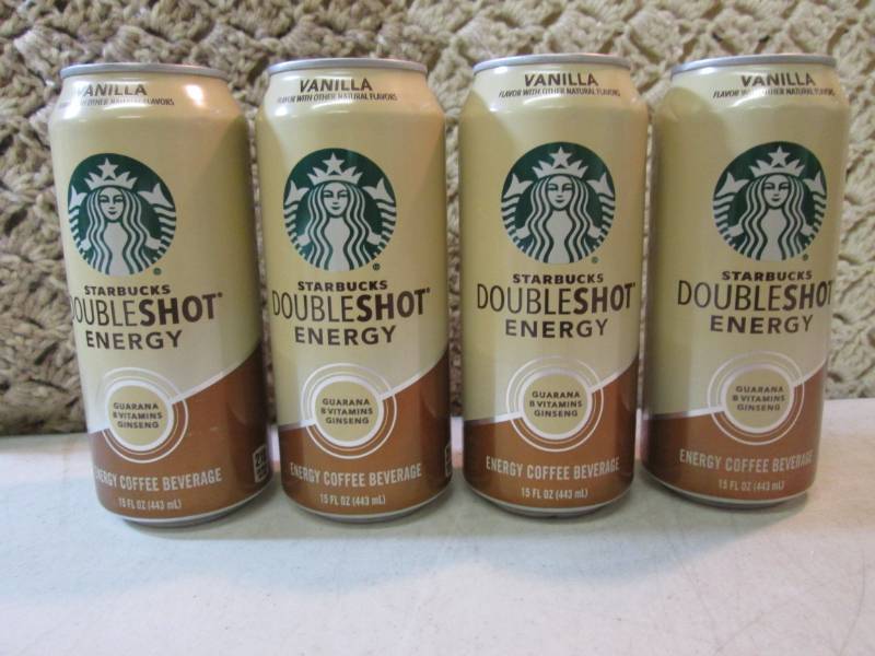 lot 126 image: 4 - 15 ounce Cans of Starbucks Vani...