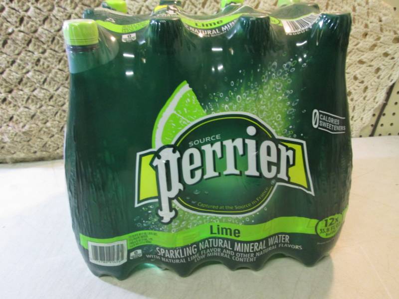 lot 136 image: 12-Pack of Perrier Lime Sparkling N...