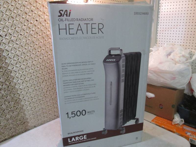 lot 206 image: SAI Oil-Filled Radiator Heater Open...