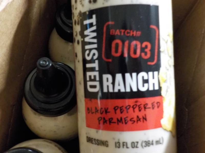 lot 100 image: 6 Bottles 13 oz Twisted Ranch Black...