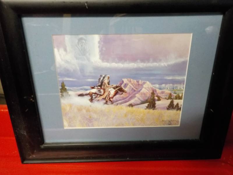 lot 140 image: Indian Watercolor  signed and date...