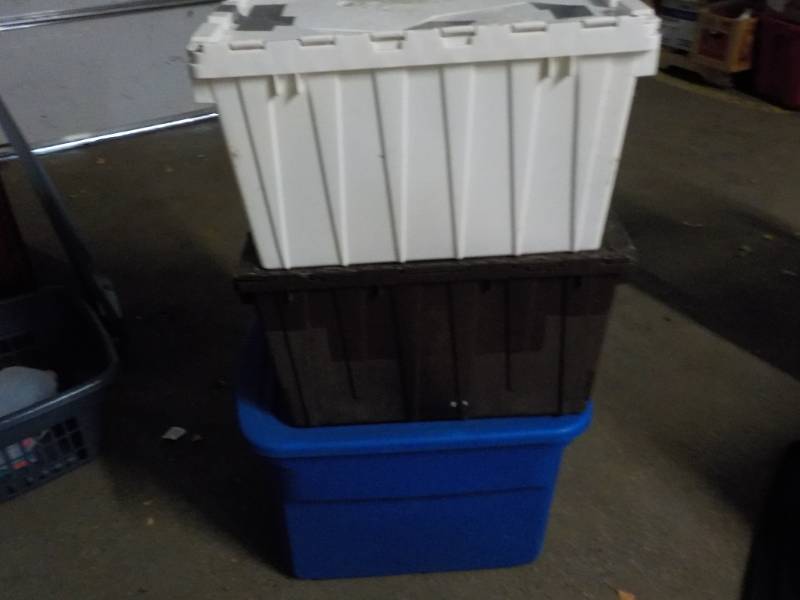 lot 167 image: 2 Lockable Tubs and 1 Tub with Lid...