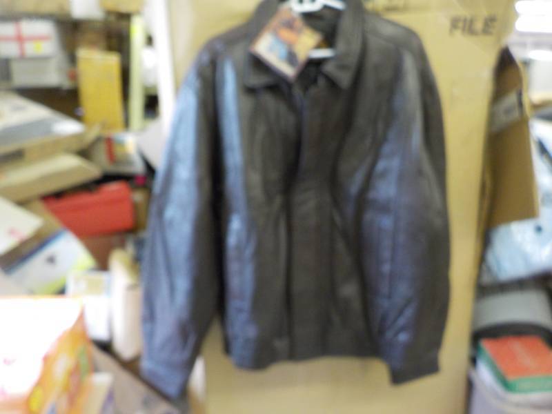 lot 177 image: Canyon Leather Jacket Mens XL Moto...